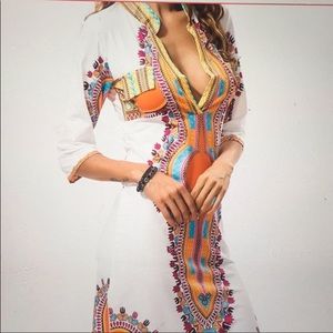 African Dashiki Sexy Dress